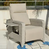 ZZW B0CZ9C1KBD Upgraded Outdoor Recliner Chair Grey/Gr