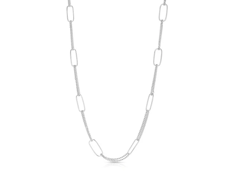 Sterling Silver 20" Paperclip Necklace
