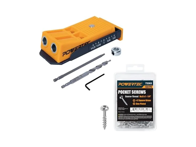 POWERTEC POWERTEC 72496 Twin Pocket Hole Jig Kit