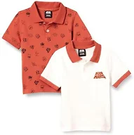 Amazon Essentials Disney | Marvel | Star Wars Boys' Short-Sleeve Pique Polo Shirts, Pack of 2, Star Wars Logo, Medium