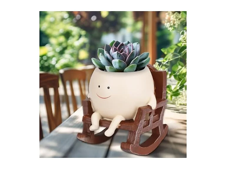 Boomluck GAR-57 Rocking Chair Flower Pot Planter