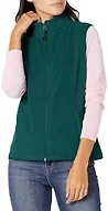 Amazon Essentials Women's Classic Fit Sleeveless Full-Zip Polar Fleece Vest, Deep Pine, XS