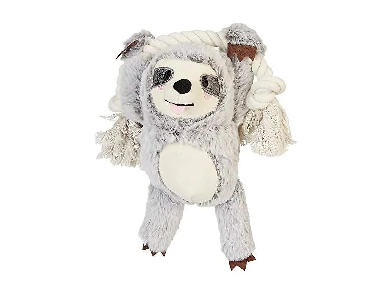 Fringe Studio Dog Toy, Girlie Sloth On A Rope