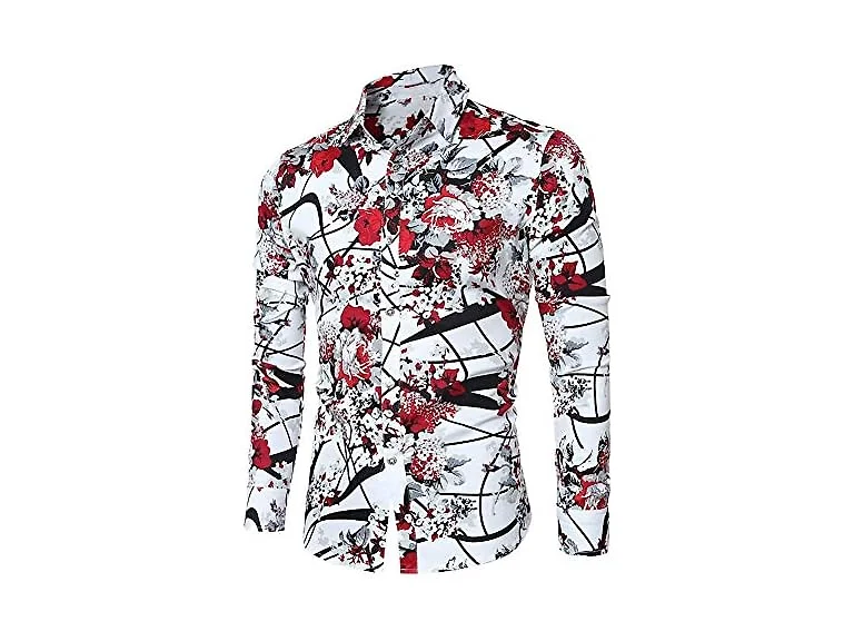 Cloudstyle Men (XL) Shirt Stylish Slim Down Shirt