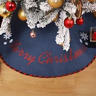 Christmas Burlap Tree Skirt 30" 2 Pack