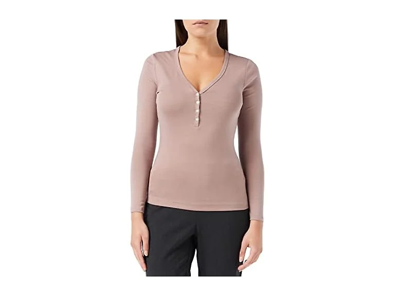 Amazon Essentials Women Slim-fit Henley T-shirt
