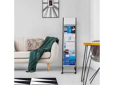 5 Pocket Floor Standing Brochure Display Rack 