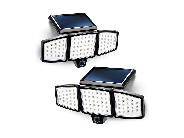 Home Zone 2PK Solar Triple Head Security Light