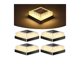 Brightever B0FXLRC2D5 4-Pack 4x4 Solar Post Cap Ligh