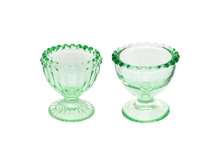Boston International Glass Egg Cups Decorative Tabletop Holders