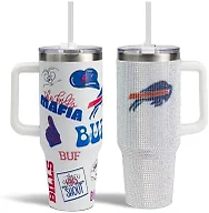 The Memory Company Officially Licensed 2-Pack Game Day Tumblers Team Spirit/Bling, Buffalo Bills