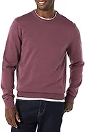 Amazon Essentials Men's Cable Knit Long-Sleeve Crewneck Sweater, 100% Cotton, Big & Tall Options Available, Plum, XX-Large