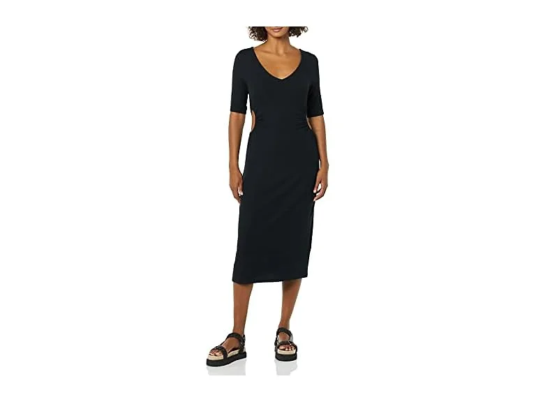 Amazon Essentials Women Fine Rib Side Detail Dress