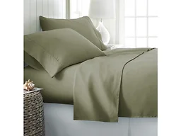 Noble House NH-100% Cotton Sheet Set - QN-Sage Queen 100%