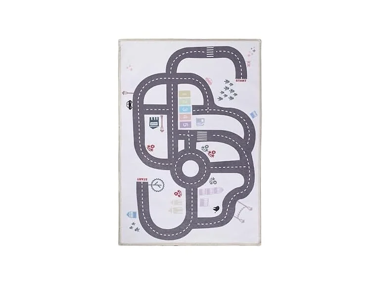Superior 2'x3' Path Non-Slip Kids Playroom Rug