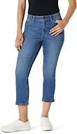 Amazon Essentials Women's Medium Stretch Slim-Fit Mid-Rise Capri Jean, Medium Blue Vintage, 2