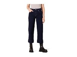Amazon Essentials Women's High-Rise Regular-Fit Ankle-Length Wide-Leg Jeans - Discontinued Colors, Rinse Wash, 16