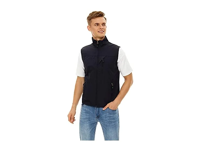 Spanye Men (3XL) Lightweight Vest Casual Jacket