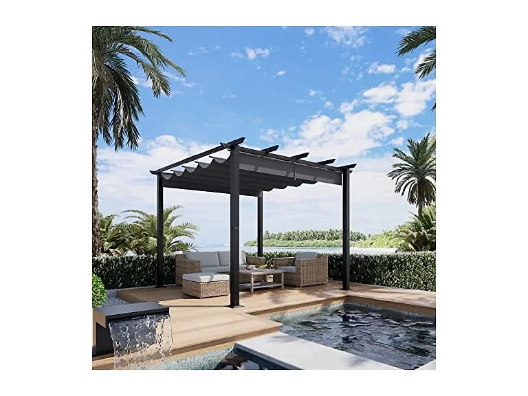 10' X 10' Outdoor Retractable Pergola
