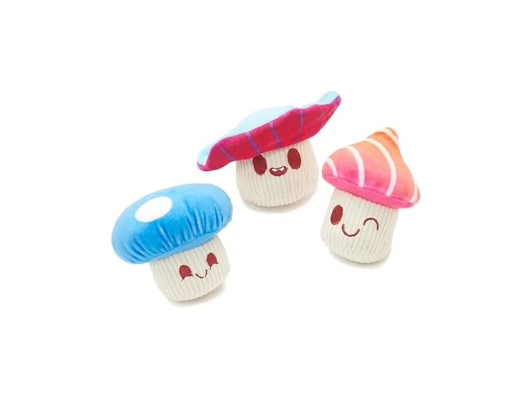 Barkbox Alice's Magic Mushrooms Dog Toy | 3Pc