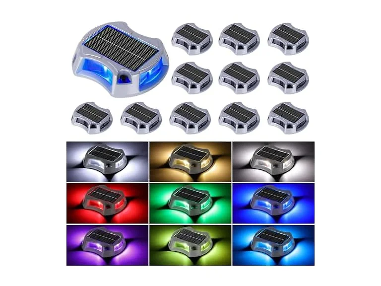 Bosceos Solar Deck Lights RGB Color Modes