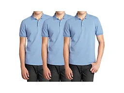 Men's 3-Pack Short Sleeve Pique Polo 