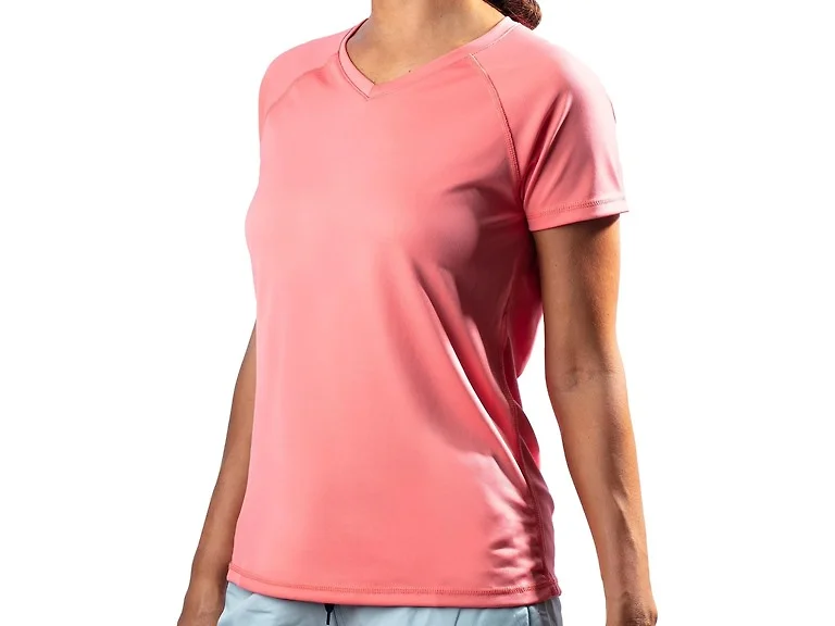 Kanu Surf Women (S) Upf 50+ Swim Tee Solid Coral