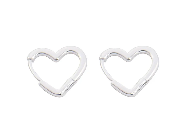 Gold Plated Heart Shaped Hoop Earring