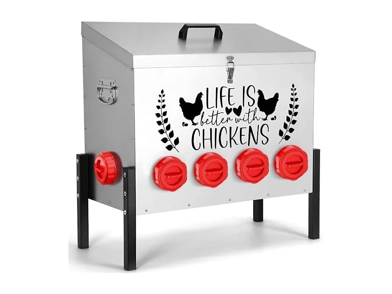Tgeyd 95 lb Chicken Feeder with 10