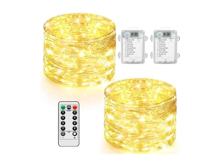 Lakumu B0FBRD4H71 2-Pack 100 LED Fairy Lights