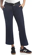 Dickies Women's Original 774 Work Pants – Low Rise Slim Fit Stretch Business Casual & Utility Pants, Dark Navy V1, 16 Tall