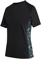 Kanu Surf Womens, Breeze UPF 50+ Short Sleeved Active Rashguard & Workout Top, Bloom Black, X-Small