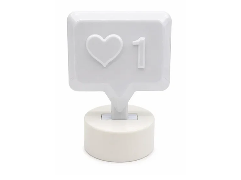 Brilliant Ideas Heart Notification LIKE Lamp