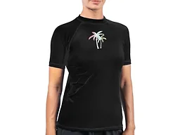 Kanu Surf Women's Breeze UPF 50+ Short Sleeved Active Rashguard & Workout Top, Hayley Black, Small