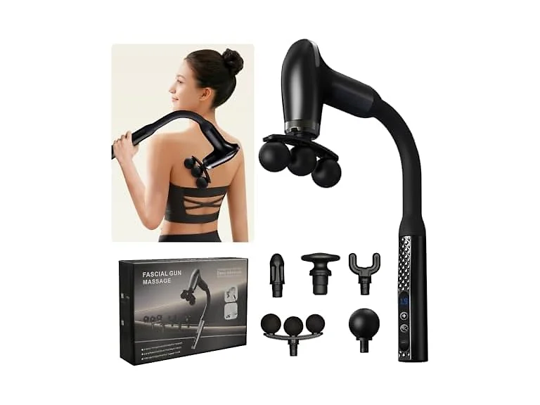 3-Head Massage Gun w/ Extension Handle