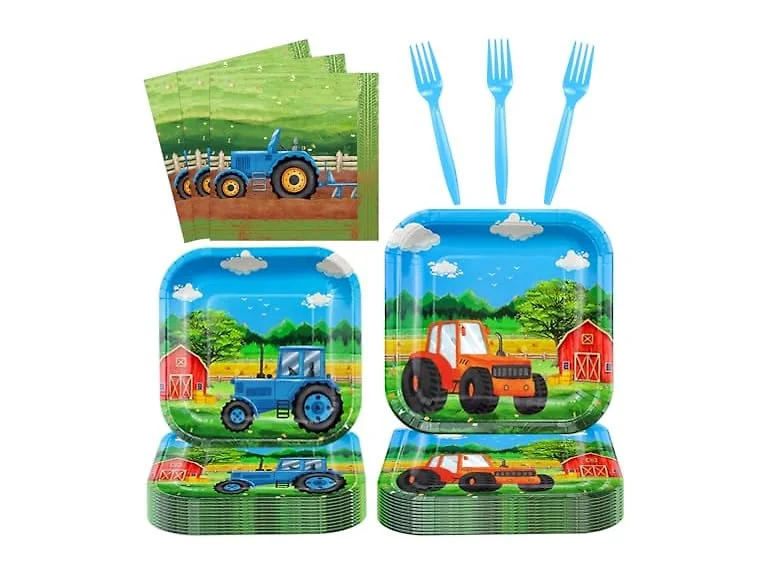 160 Pcs Tractor Birthday Party Supplies