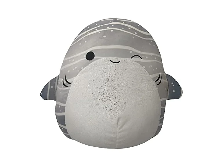 Squishmallows Original 14" Sachie Grey Striped Whale Shark
