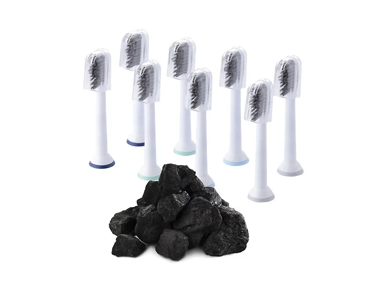 8pk Charcoal Replacement Toothbrush Heads