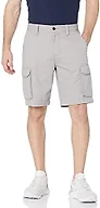 Amazon Essentials Men's 10" Classic-Fit Cotton Twill Cargo Shorts, Multiple Pockets (Available in Big & Tall), Light Grey, 42