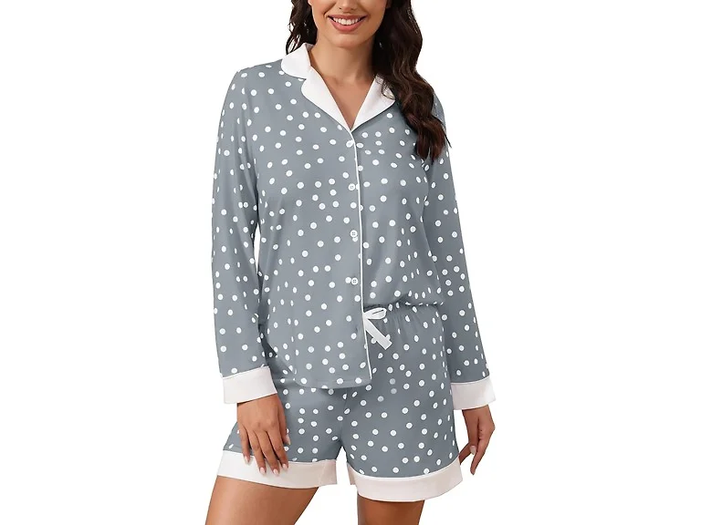 FKEEP Women (XL) Button-down Pajamas Sets Shorts