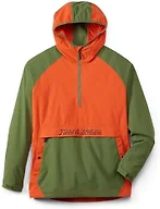 Field & Stream Men's Cloud Cover Nylon Anorak Jacket, Orange/Dark Olive, Medium