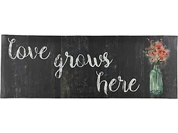 Oversized 20" x 55" Cushioned Anti-Fatigue Runner Mat, Love Grows Here