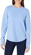 Amazon Essentials Women's Active Sweat Relaxed-Fit Long-Sleeve Crewneck Sweatshirt, Cornflower Blue, Large