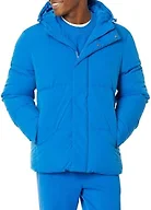 Amazon Essentials Men's Mid-Length Hooded Puffer Coat (Available in Big & Tall), Bright Blue, XX-Large