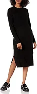 The Drop Women's Renata Rib Slounge Midi Dress, Black, L