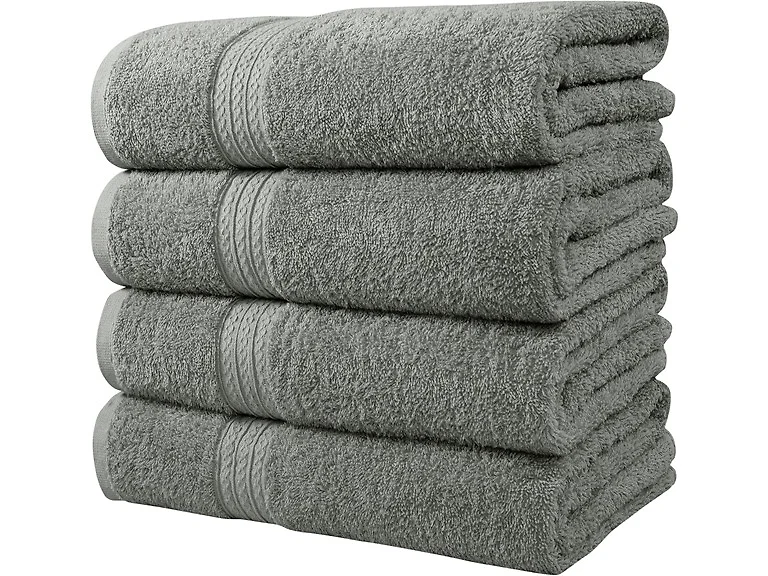 4pk 100% Cotton Bath Towel Set