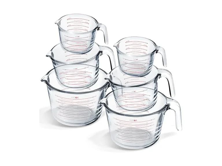 Eatex Glass Measuring Cups Set of 6 - Liquid