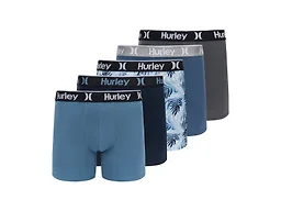Hurley Men's 5 Pack Printed Boxer Briefs