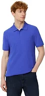 Amazon Essentials Men's Short Sleeve Slim-Fit Cotton Pique Polo Shirt, Breathable Collared, Blue, X-Small