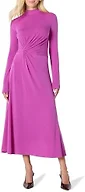 Amazon Essentials Women's Fit and Flare Jersey Long-Sleeved Maxi Dress, Fuchsia, XX-Large
